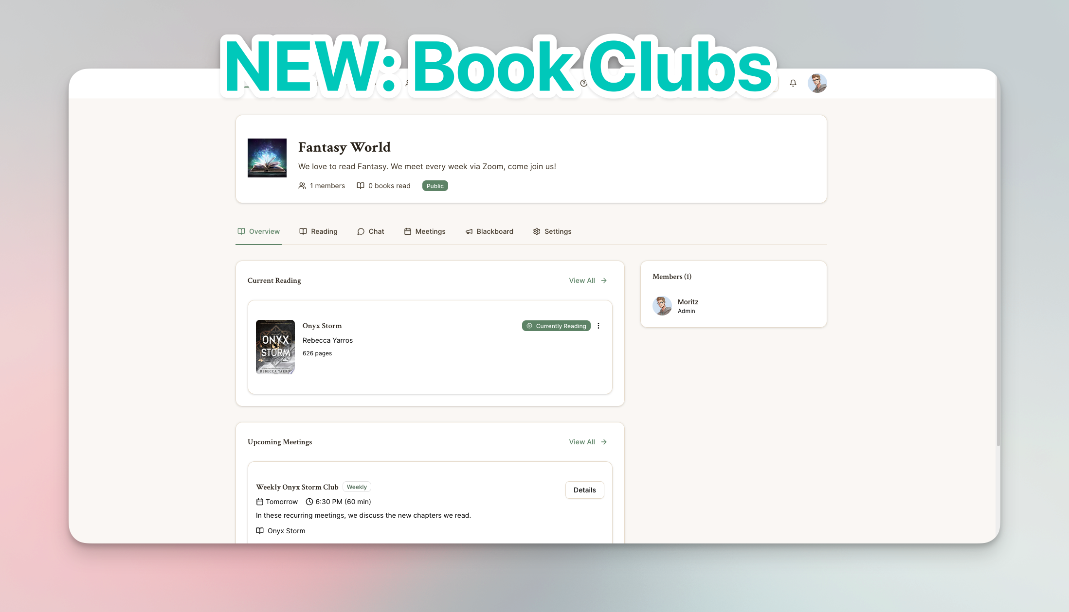Book Clubs Feature Preview